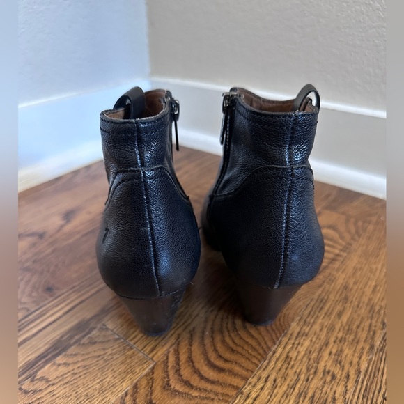 Frye Reina Leather Booties Black Ankle Boots Women’s Size 7.5 - Picture 4 of 8